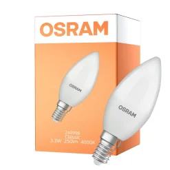 Osram Classic LED E14 Kronljus Matt 3.3W 250lm - 840 Kallvit | Ersättare 25W