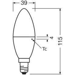 Osram Classic LED E14 Kronljus Matt 7.5W 806lm - 827 Extra Varm Vit | Ersättare 60W