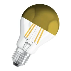 Osram Classic LED E27 Päron Filament Mirror Guld 4W 400lm - 827 Extra Varm Vit | Ersättare 35W