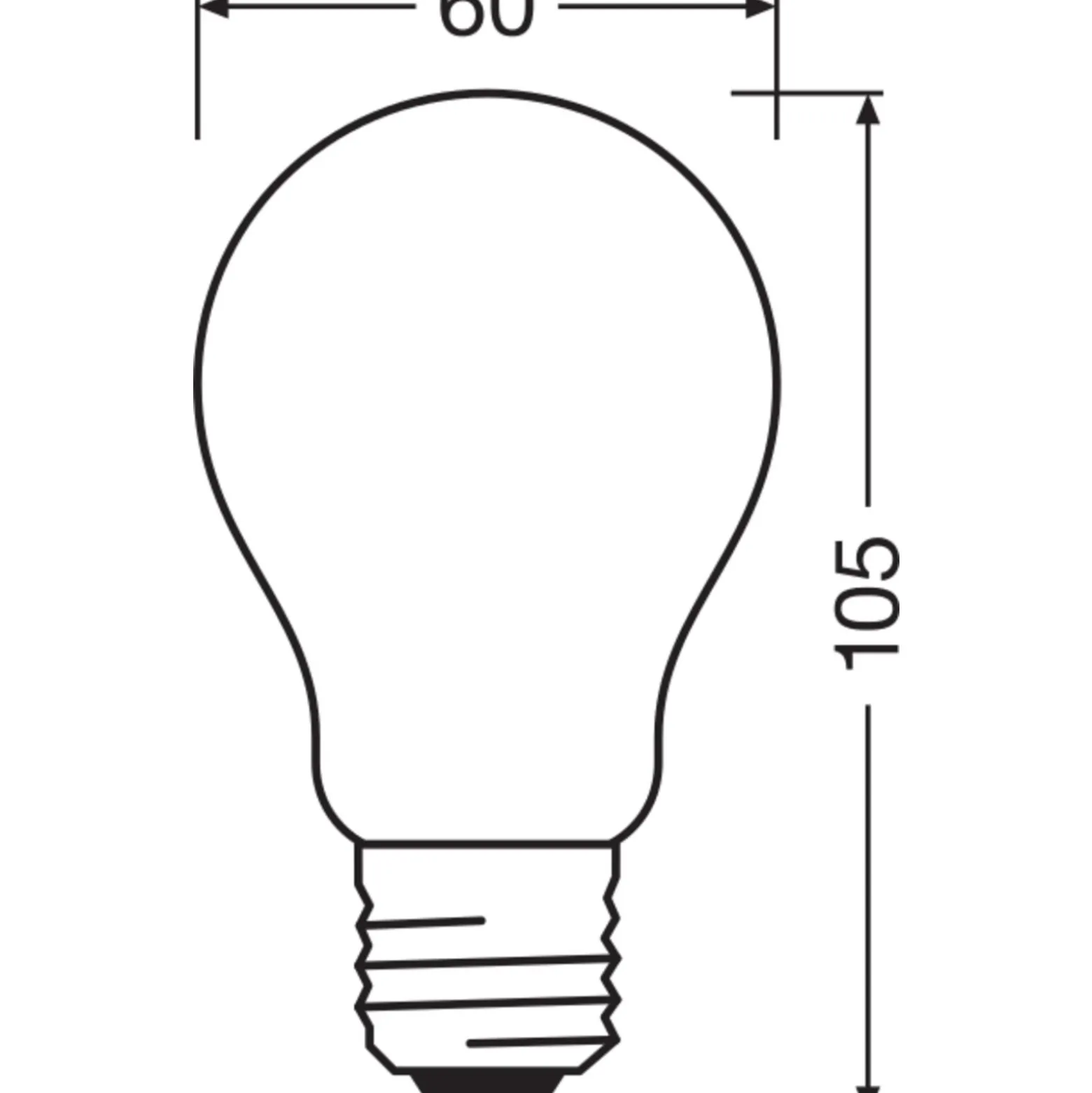 Osram Classic LED E27 Päron Filament Matt 11W 1521lm - 840 Kallvit | Dimbar - Ersättare 100W
