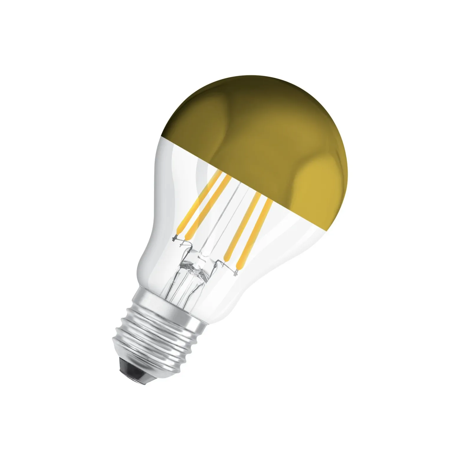 Osram Classic LED E27 Päron Filament Mirror Guld 6.5W 650lm - 827 Extra Varm Vit | Ersättare 50W