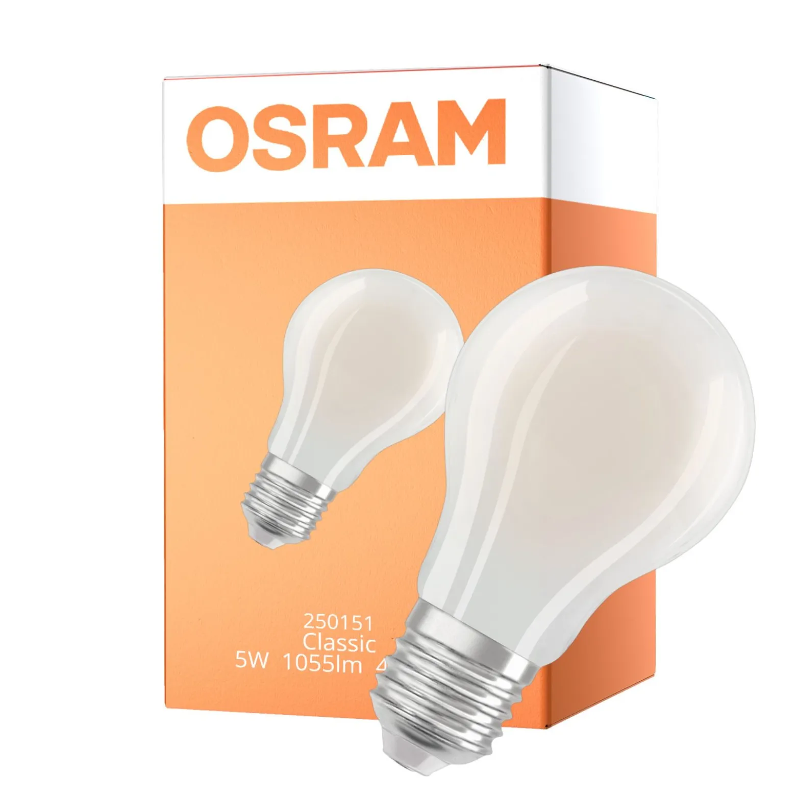 Osram Classic LED E27 Päron Filament Matt 5W 1055lm Ultra Efficiency - 840 Kallvit | Ersättare 75W