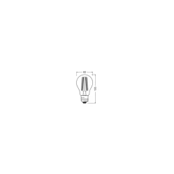 Osram Classic LED E27 Päron Filament Klar 2.2W 470lm Ultra Efficiency - 840 Kallvit | Ersättare 40W