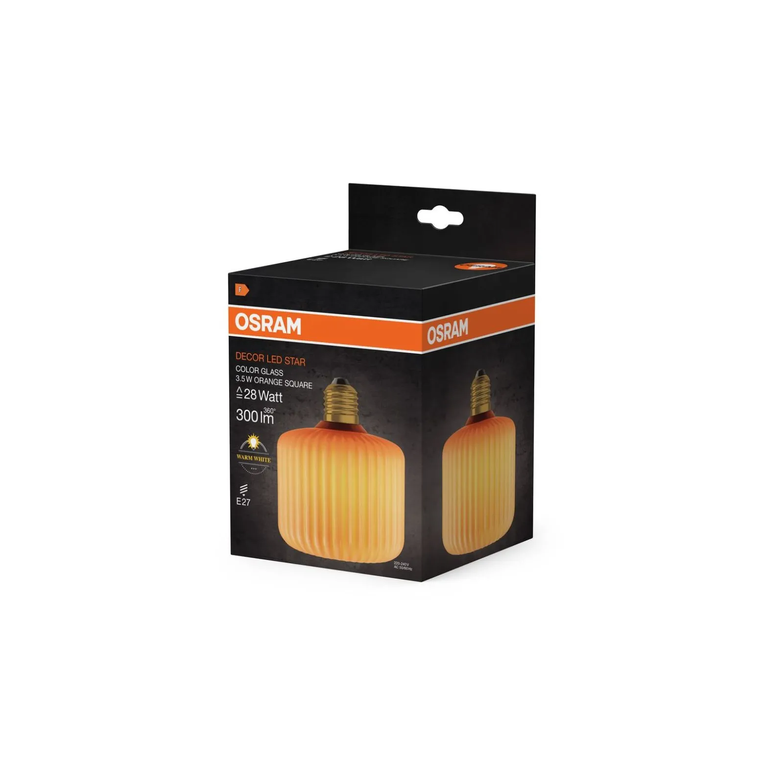 Osram Decor LED Lamp Apelsin Glas E27 3.5W 300lm - 827 Extra Varm Vit | Ersättare 25W