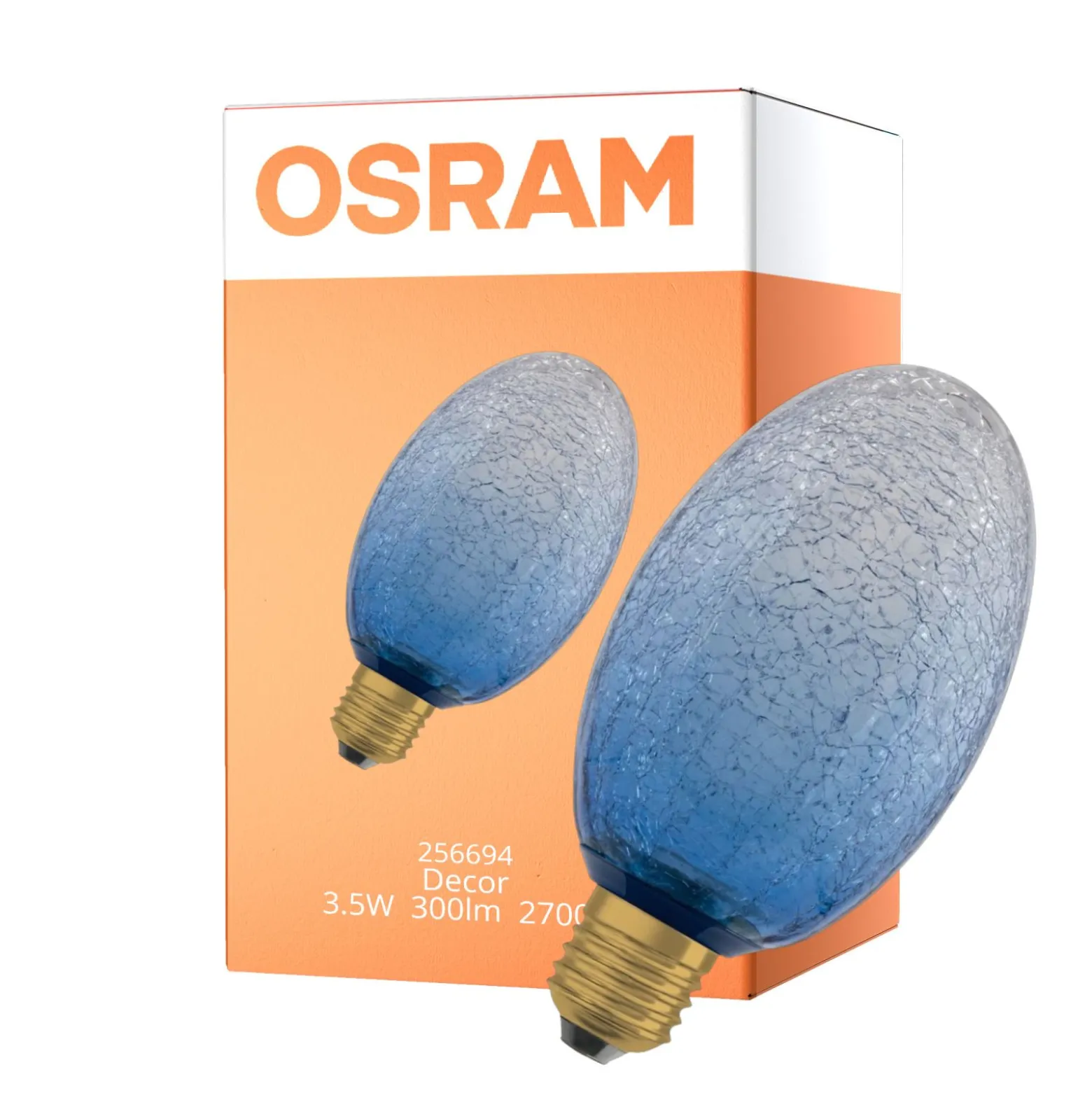 Osram Decor LED Lamp Blå Glas E27 3.5W 300lm - 827 Extra Varm Vit | Ersättare 25W