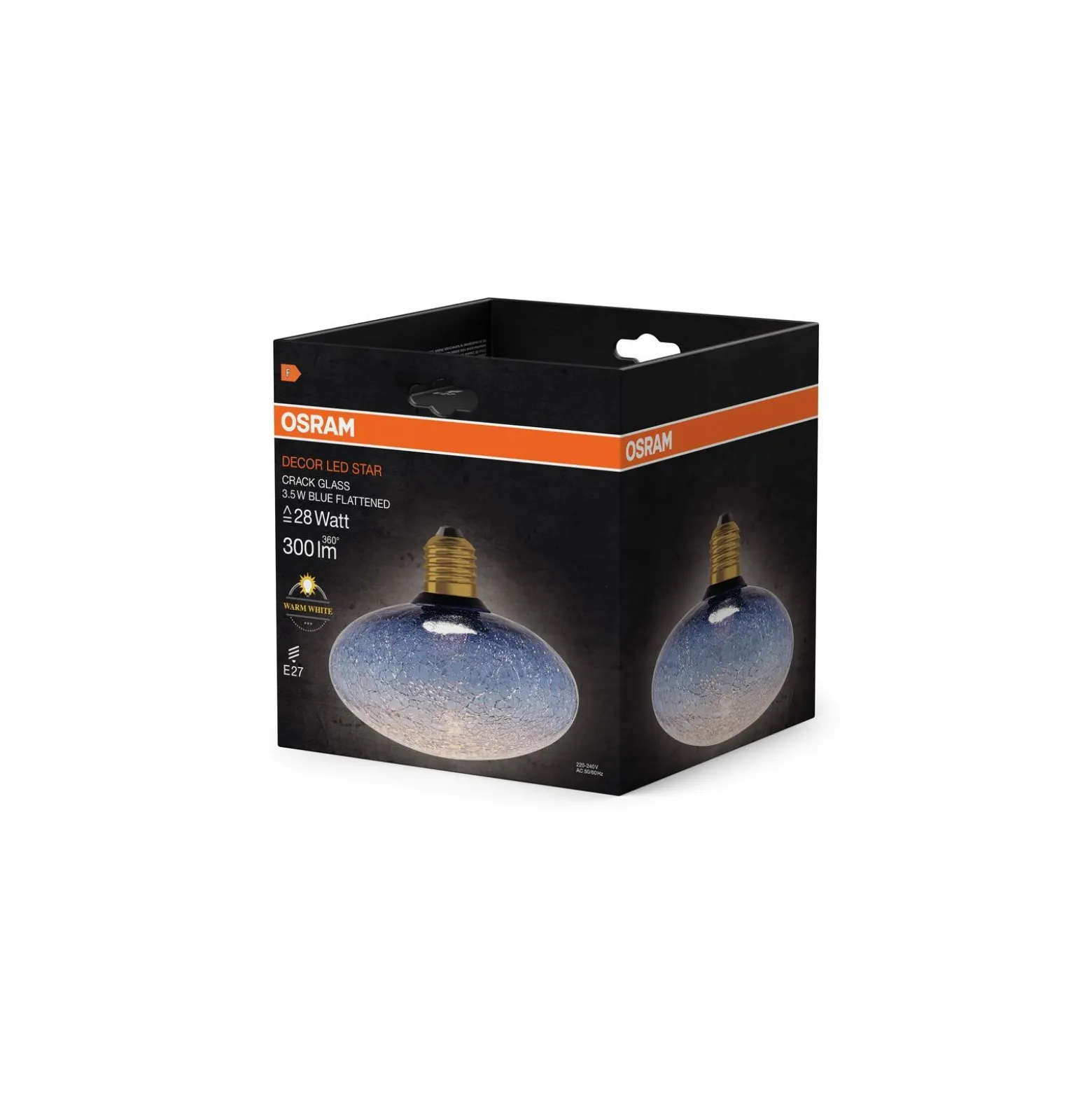 Osram Decor LED Lamp Blå Glas E27 3.5W 300lm - 827 Extra Varm Vit | Ersättare 25W