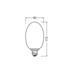 Osram Decor LED Lamp Brun Glas E27 3.5W 300lm - 827 Extra Varm Vit | Ersättare 25W