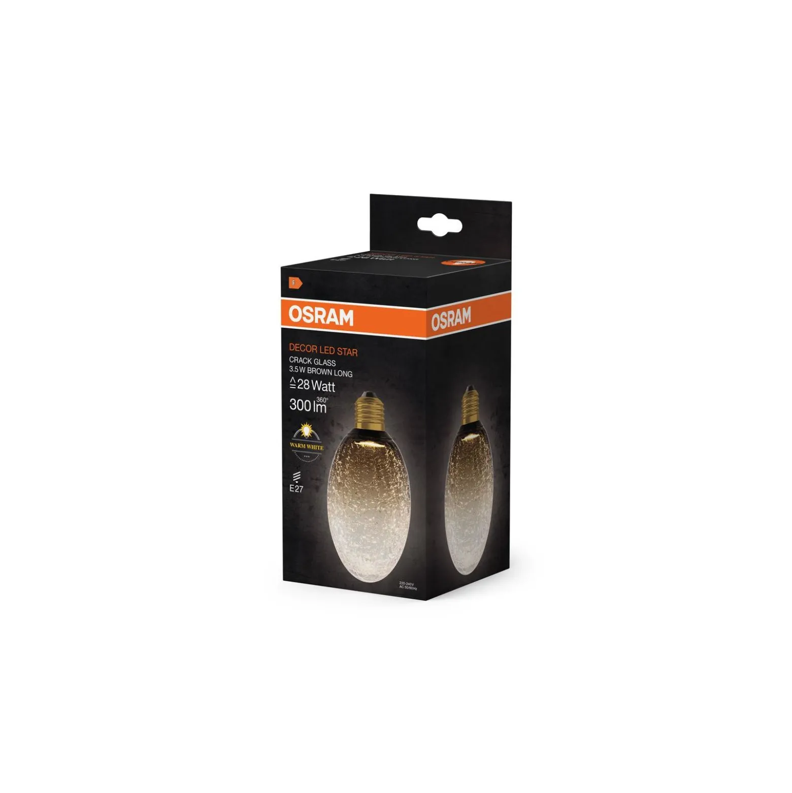 Osram Decor LED Lamp Brun Glas E27 3.5W 300lm - 827 Extra Varm Vit | Ersättare 25W