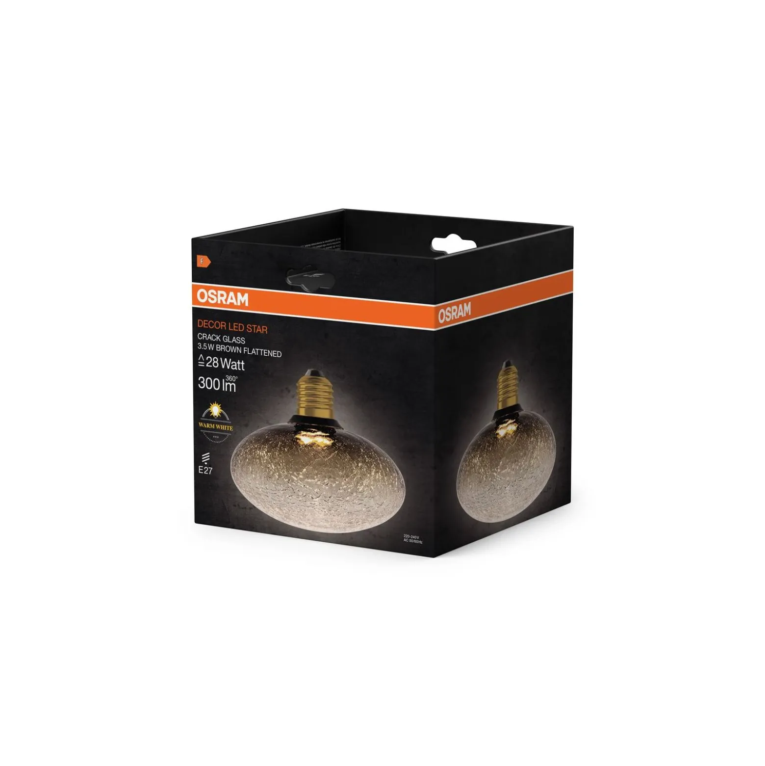 Osram Decor LED Lamp Brun Glas E27 3.5W 300lm - 827 Extra Varm Vit | Ersättare 25W