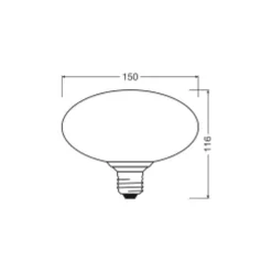 Osram Decor LED Lamp Brun Glas E27 3.5W 300lm - 827 Extra Varm Vit | Ersättare 25W