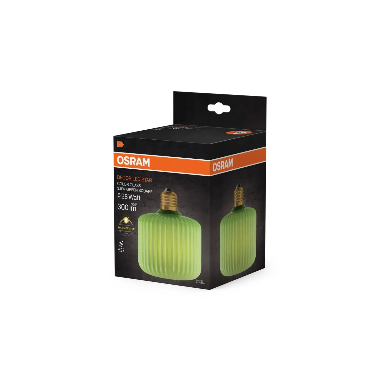 Osram Decor LED Lamp Grön Glas E27 3.5W 300lm - 827 Extra Varm Vit | Ersättare 25W