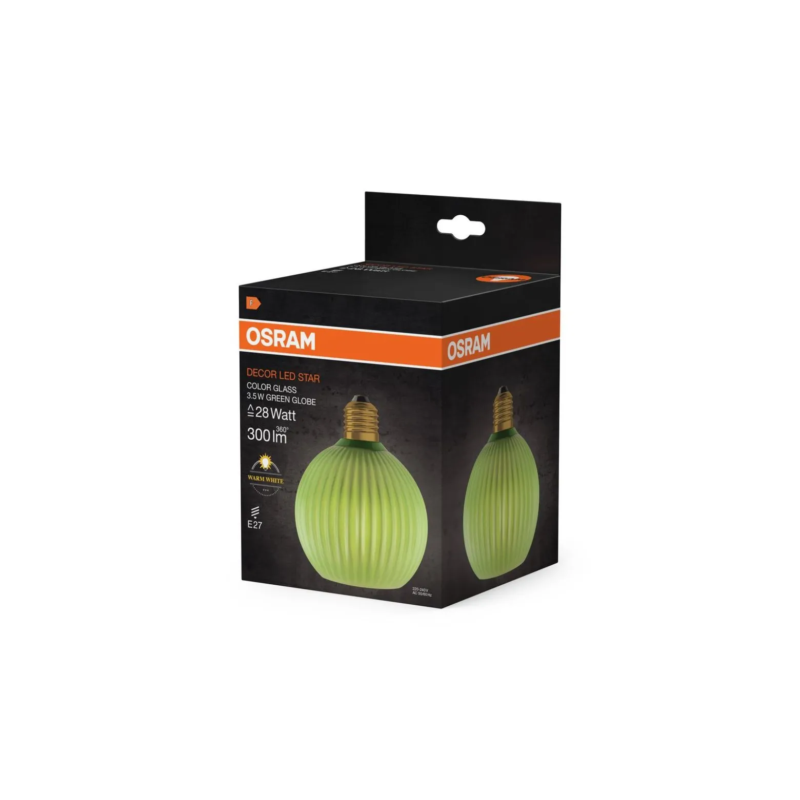 Osram Decor LED Lamp Grön Glas 3.5W 300lm - 827 Extra Varm Vit | Ersättare 25W