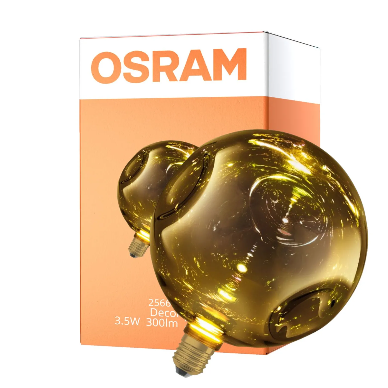 Osram Decor LED Lamp Guld Glas E27 3.5W 300lm - 827 Extra Varm Vit | Ersättare 25W