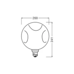 Osram Decor LED Lamp Guld Glas E27 3.5W 300lm - 827 Extra Varm Vit | Ersättare 25W