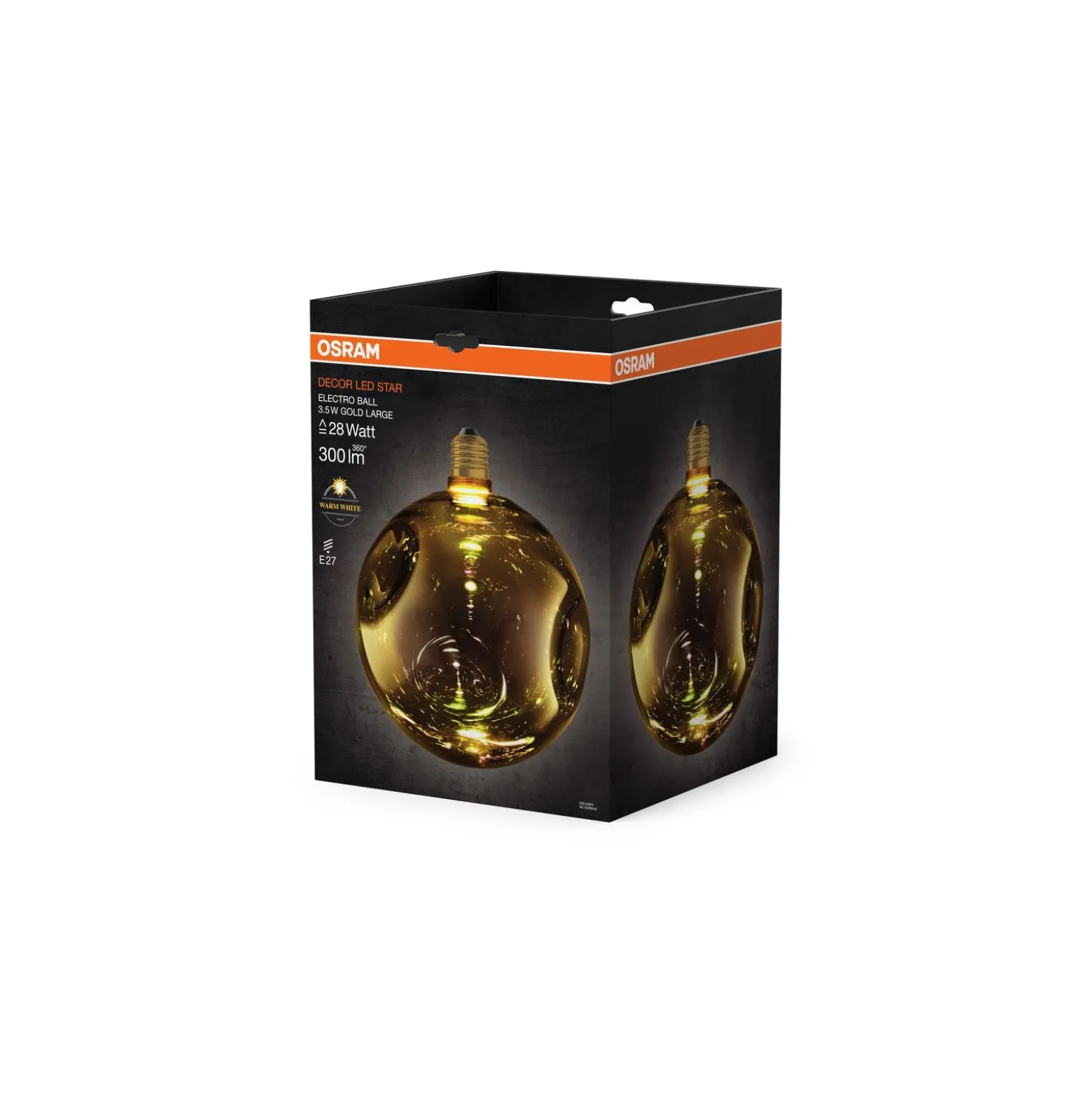Osram Decor LED Lamp Guld Glas E27 3.5W 300lm - 827 Extra Varm Vit | Ersättare 25W