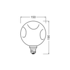 Osram Decor LED Lamp Guld Glas E27 3.5W 300lm - 827 Extra Varm Vit | Ersättare 25W