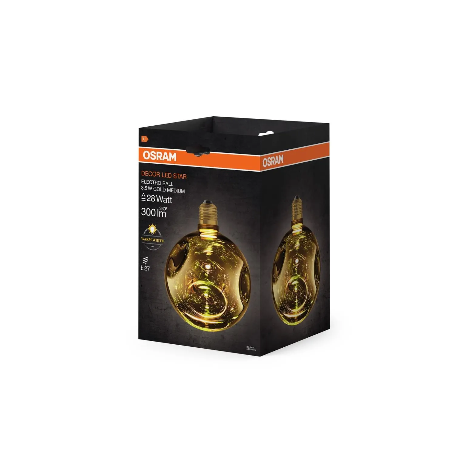 Osram Decor LED Lamp Guld Glas E27 3.5W 300lm - 827 Extra Varm Vit | Ersättare 25W