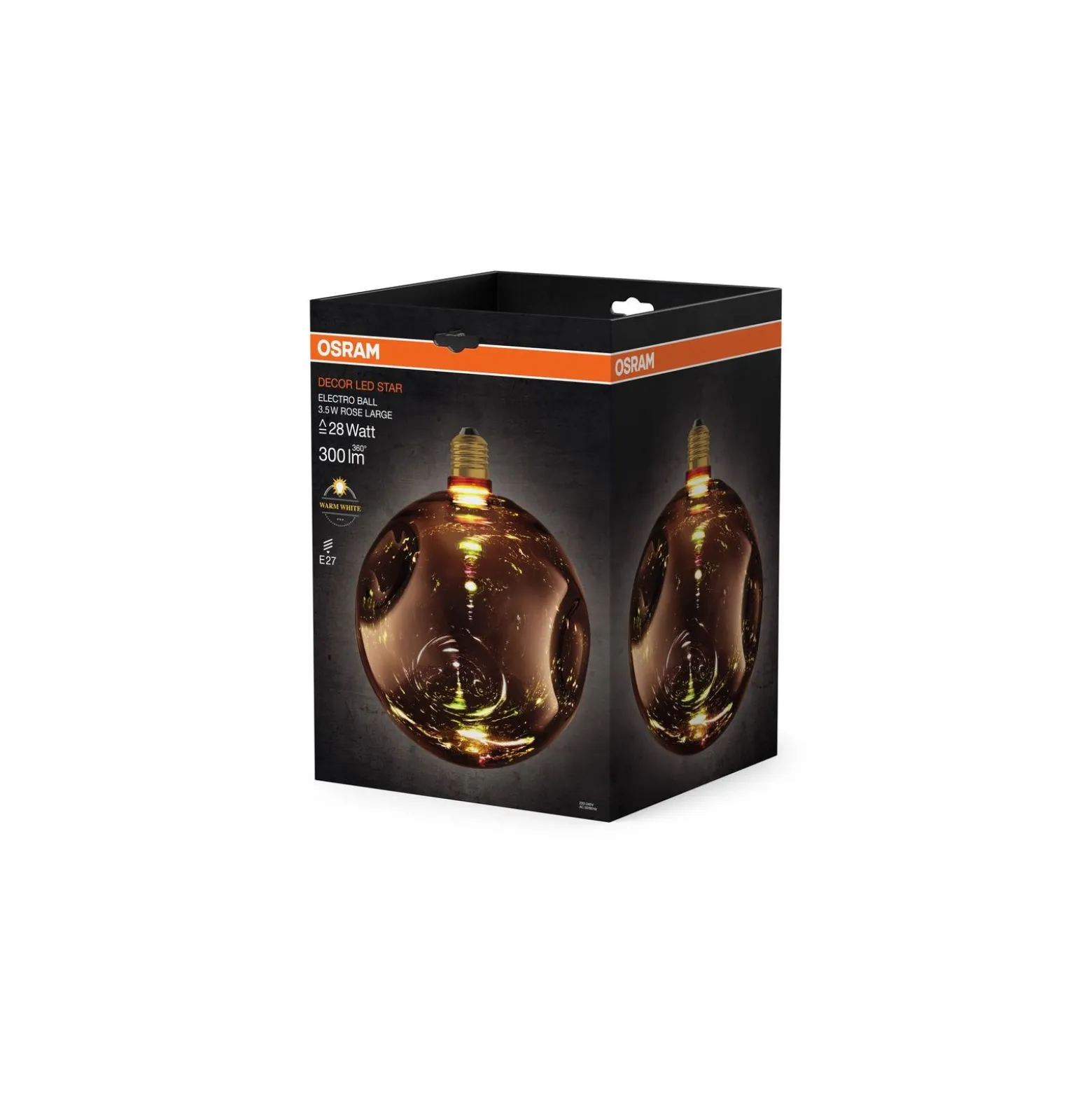Osram Decor LED Lamp Rose Glas E27 3.5W 300lm - 827 Extra Varm Vit | Ersättare 25W