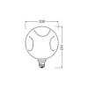 Osram Decor LED Lamp Svart Glas E27 3.5W 300lm - 827 Extra Varm Vit | Ersättare 25W