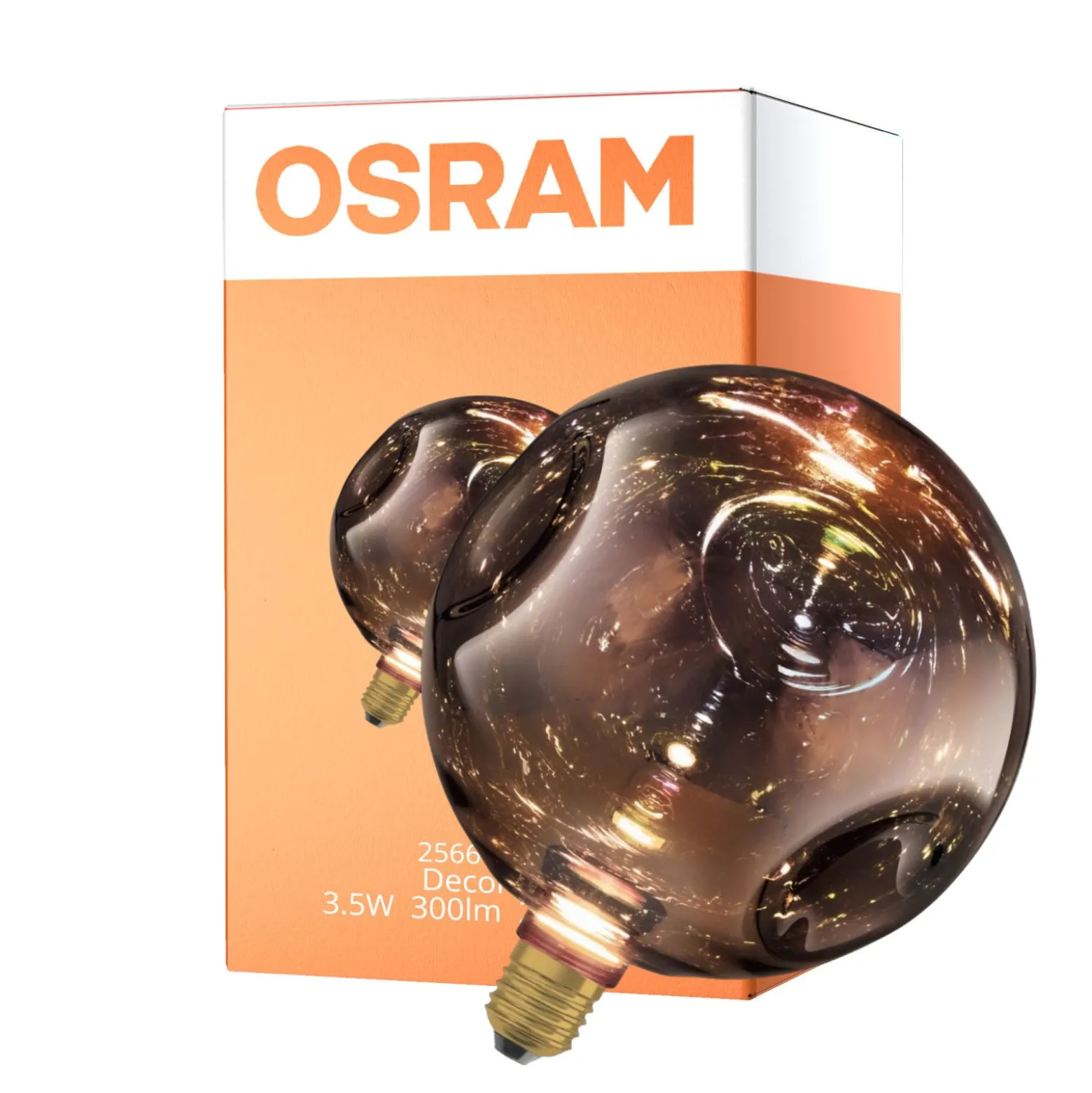 Osram Decor LED Lamp Svart Glas E27 3.5W 300lm - 827 Extra Varm Vit | Ersättare 25W