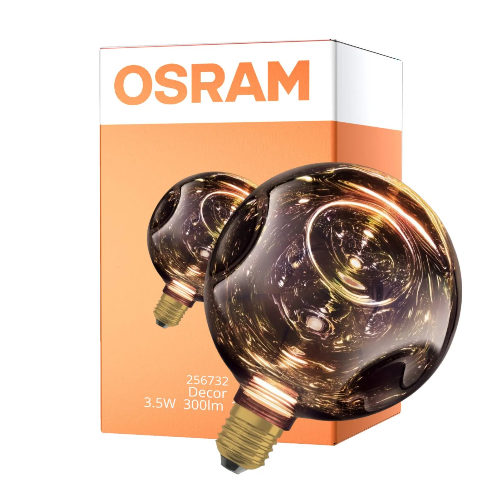 Osram Decor LED Lamp Svart Glas E27 3.5W 300lm - 827 Extra Varm Vit | Ersättare 25W