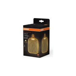 Osram Decor Platt Lamp In Metall Armatur LED E27 Special Matt Guld 3.5W 300lm - 827 Extra Varm Vit | Ersättare 25W
