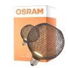 Osram Decor Platt Lamp In Metall Armatur LED E27 Globe Matt Svart 3.5W 300lm - 827 Extra Varm Vit | Ersättare 25W