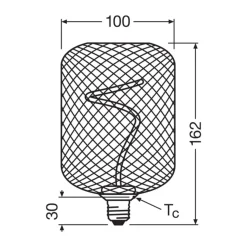 Osram Decor Spiral E27 Special Filament Klar 3.5W 130lm - 818 Extra Varm Vit | Dimbar - Ersättare 15W