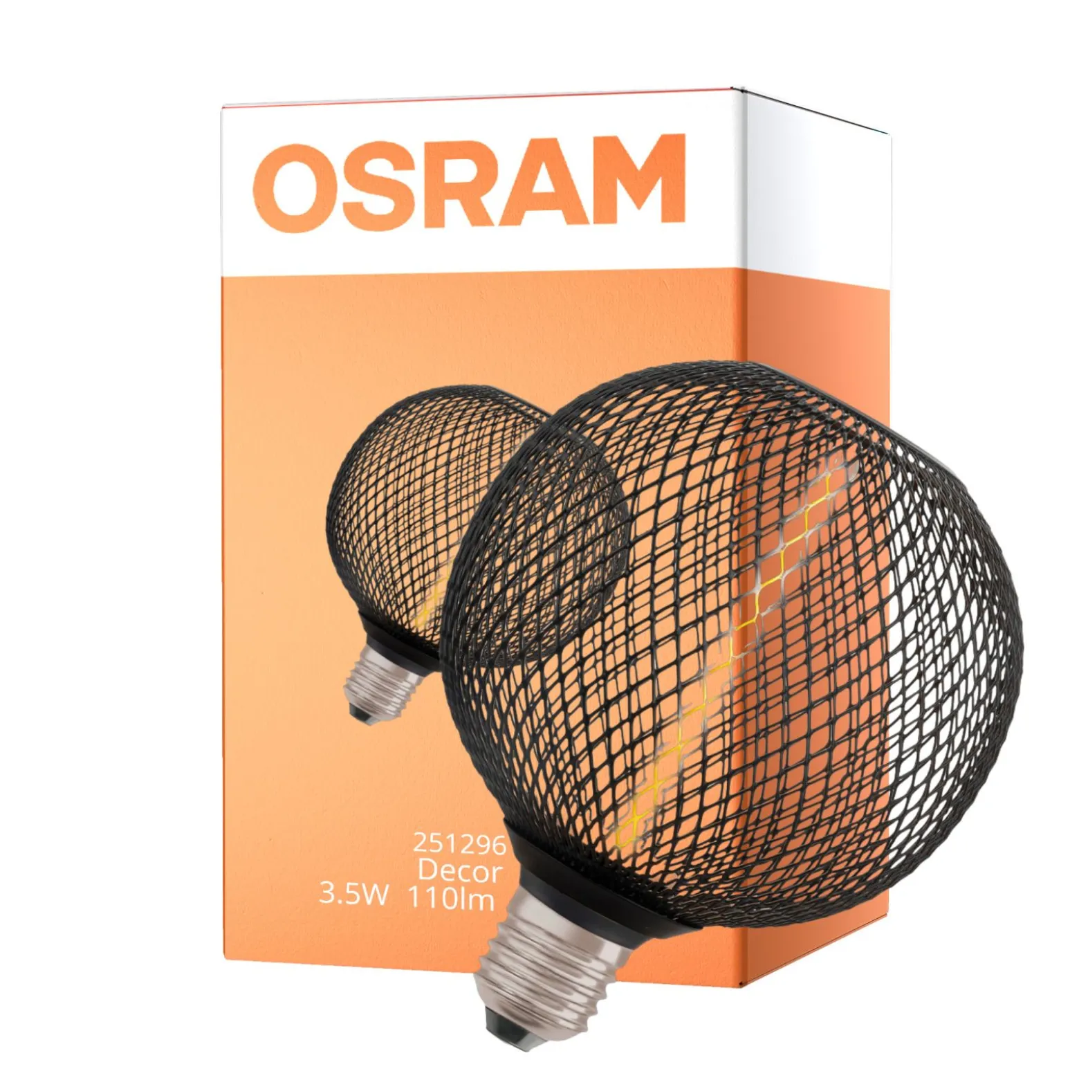 Osram Decor Straw E27 Tubular Filament Klar 3.5W 110lm - 818 Extra Varm Vit | Dimbar - Ersättare 15W