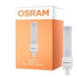 Osram Dulux-D LED 5W 600lm - 840 Kallvit | 2-Stift - Ersättare 10W