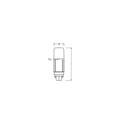 Osram Dulux-D LED 9.5W 1200lm - 840 Kallvit | 2-Stift - Ersättare 26W