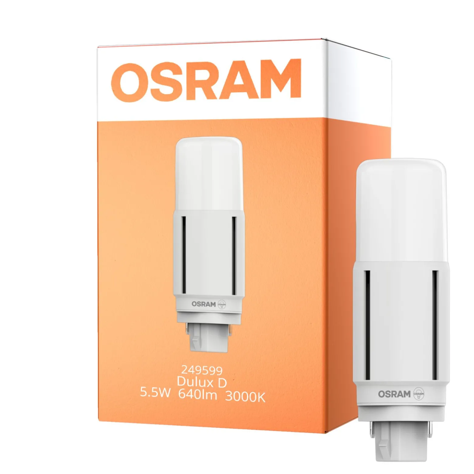 Osram Dulux-D LED 5.5W 640lm - 830 Varm Vit | 2-Stift - Ersättare 13W