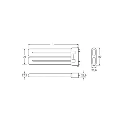 Osram Dulux F 24W 830 | Varm Vit - 4-Stift