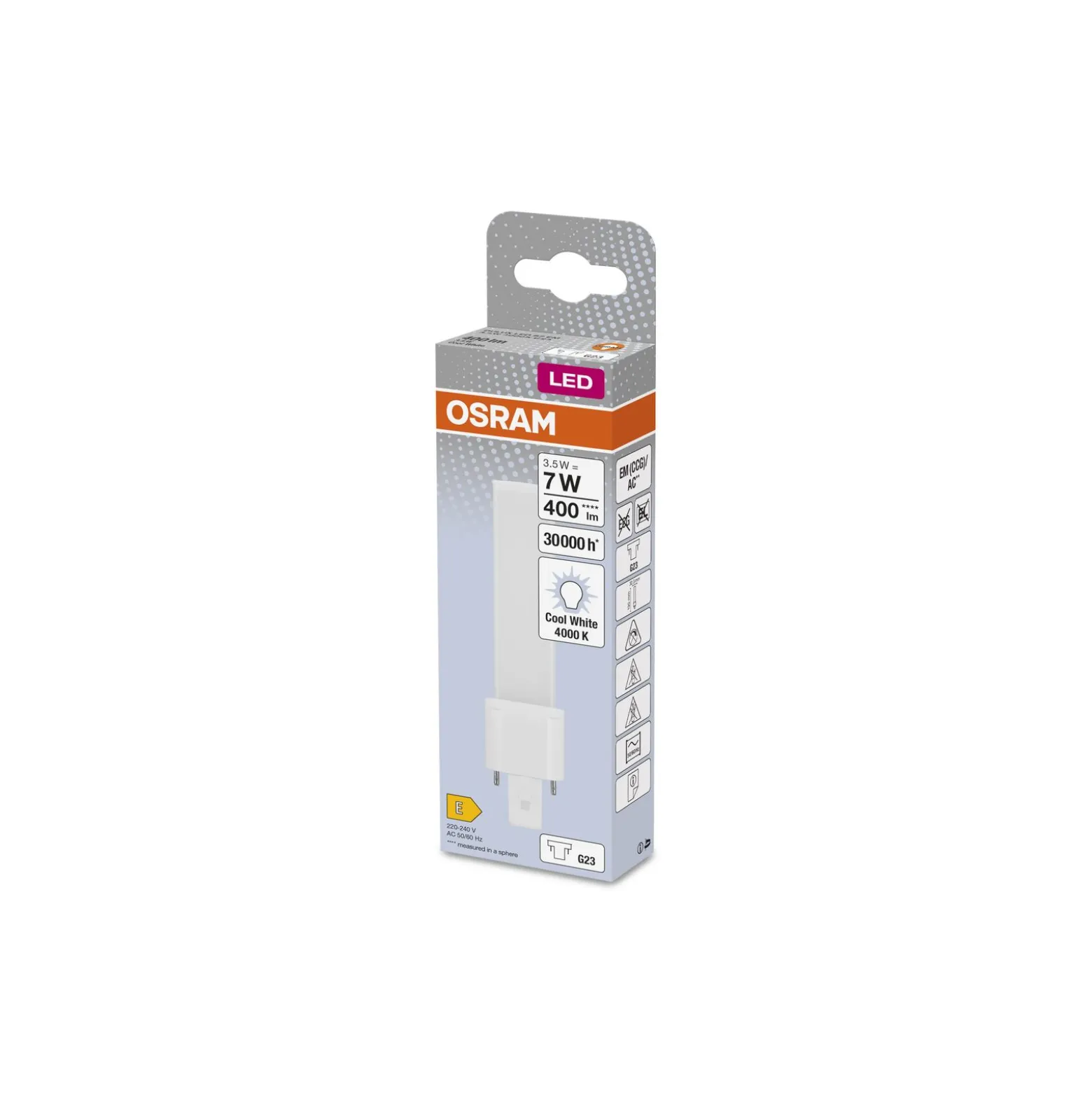 Osram Dulux-S LED 3.5W 400lm - 840 Kallvit | 2-Stift - Ersättare 7W