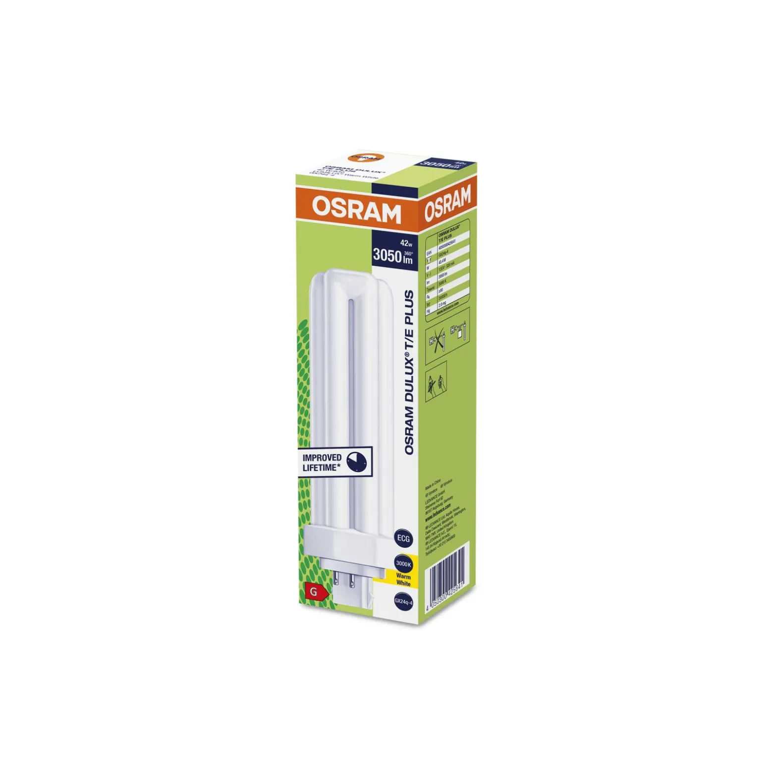 Osram Dulux T/E Plus 42W 830 | Varm Vit - 4-Stift