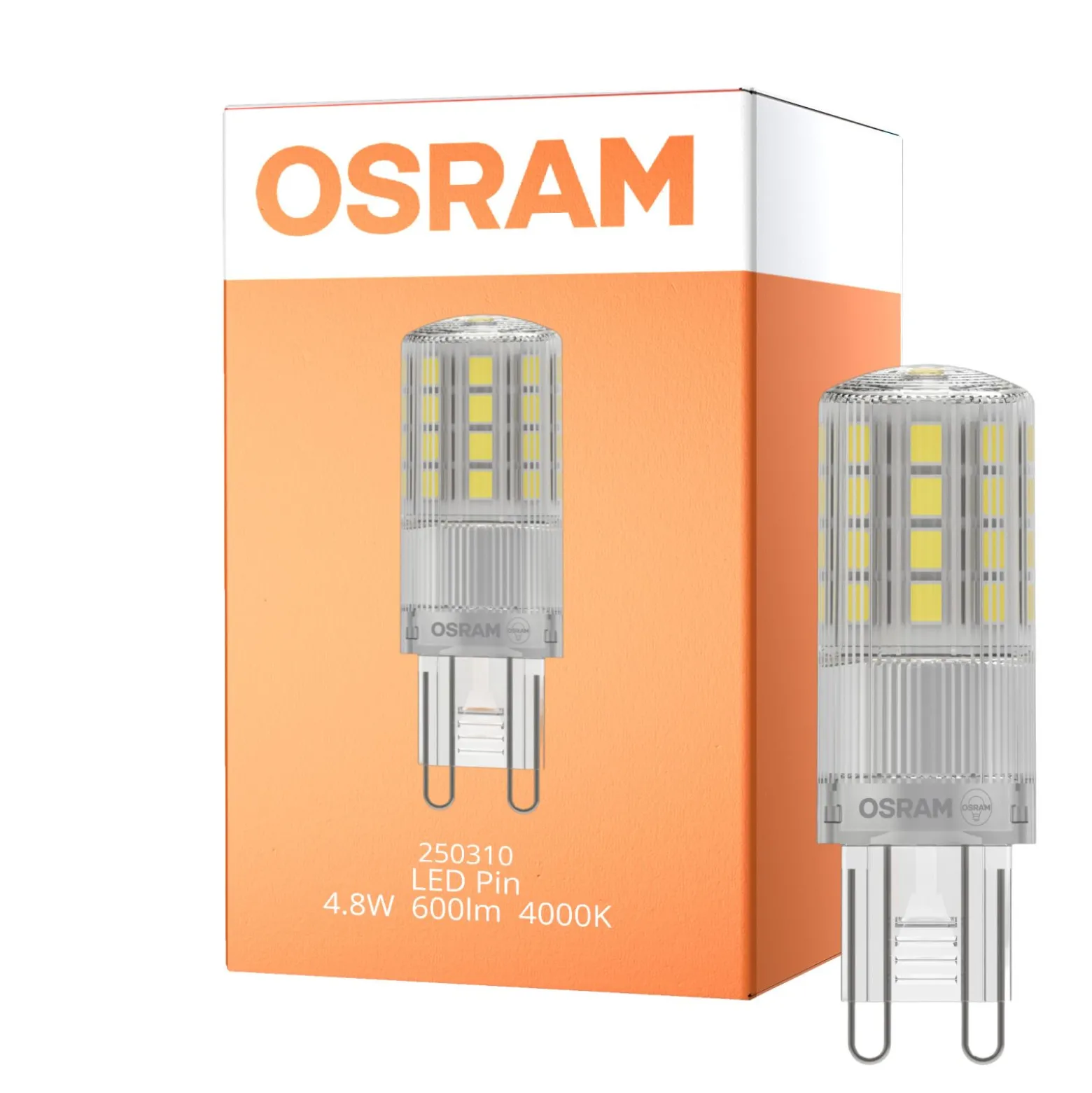 Osram LED Capsule G9 Klar 4.8W 600lm - 840 Kallvit | Ersättare 48W
