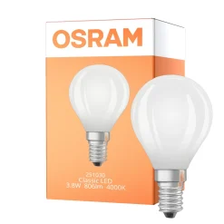 Osram LED Classic LED E14 Päron Filament Matt 3.8W 806lm - 840 Kallvit | Ersättare 60W