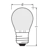Osram LED Classic LED E27 Päron Filament Matt 1.2W 255lm - 840 Kallvit | Ersättare 25W