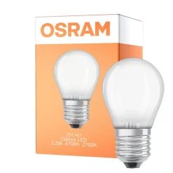 Osram LED Classic LED E27 Päron Filament Matt 2.2W 470lm - 827 Extra Varm Vit | Ersättare 40W