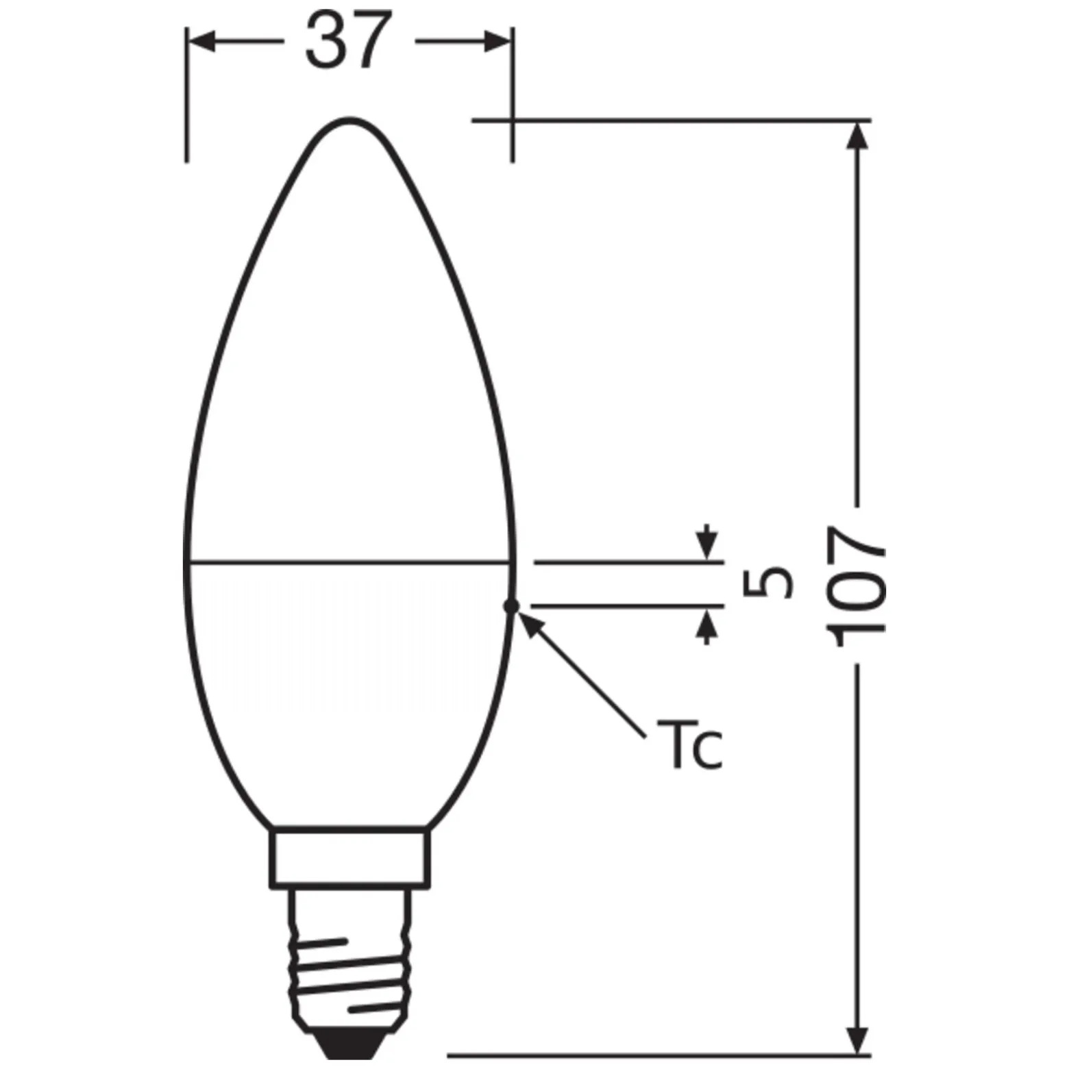 Osram LED E14 Kronljus Matt 6W 470lm - 827 Extra Varm Vit | RGBW - Dimbar - Fjärrkontroll - Ersättare 40W