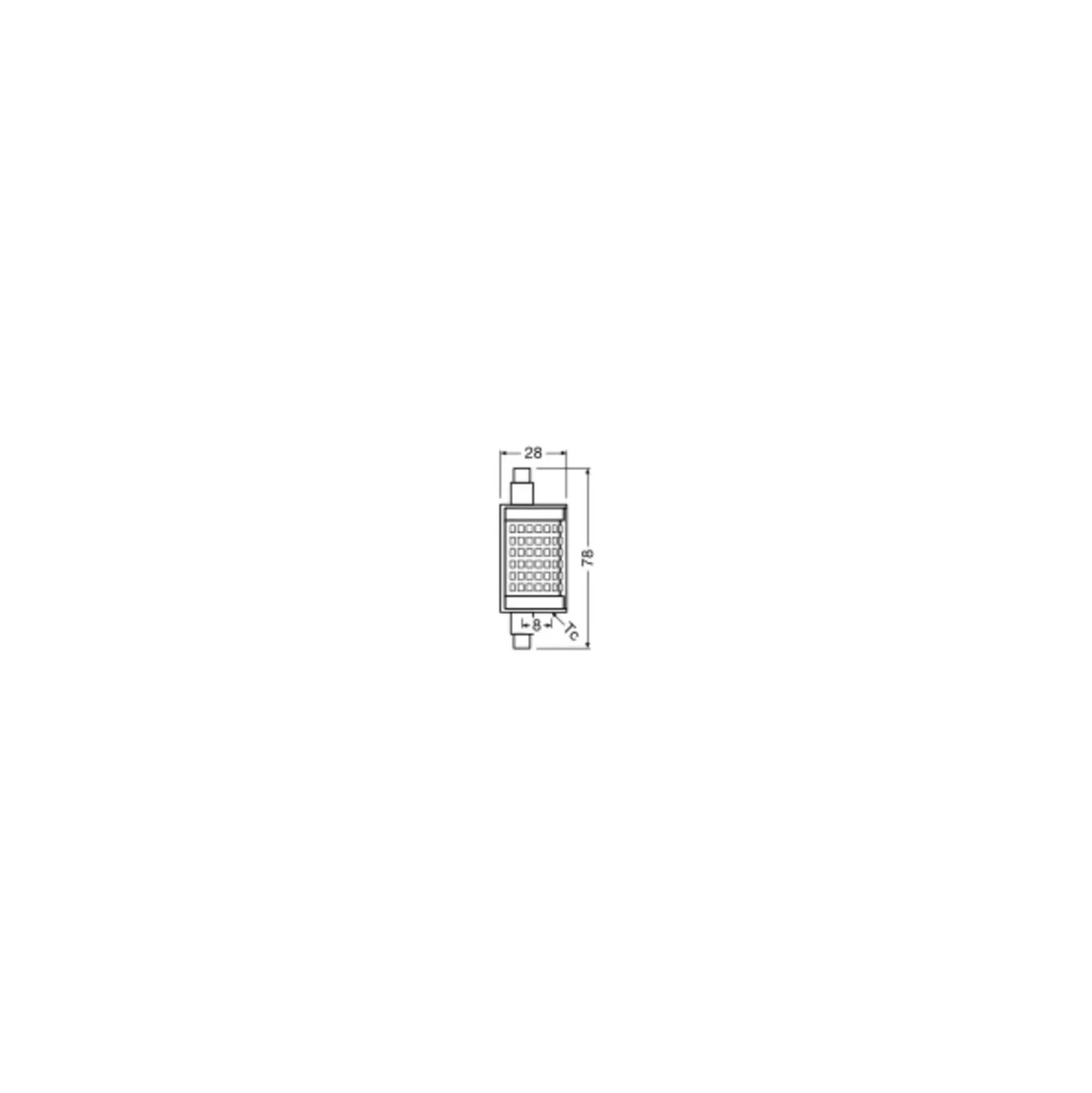 Osram LED Linear R7s Parathom 78mm Klar 12W 1521lm - 827 Extra Varm Vit | Dimbar - Ersättare 100W