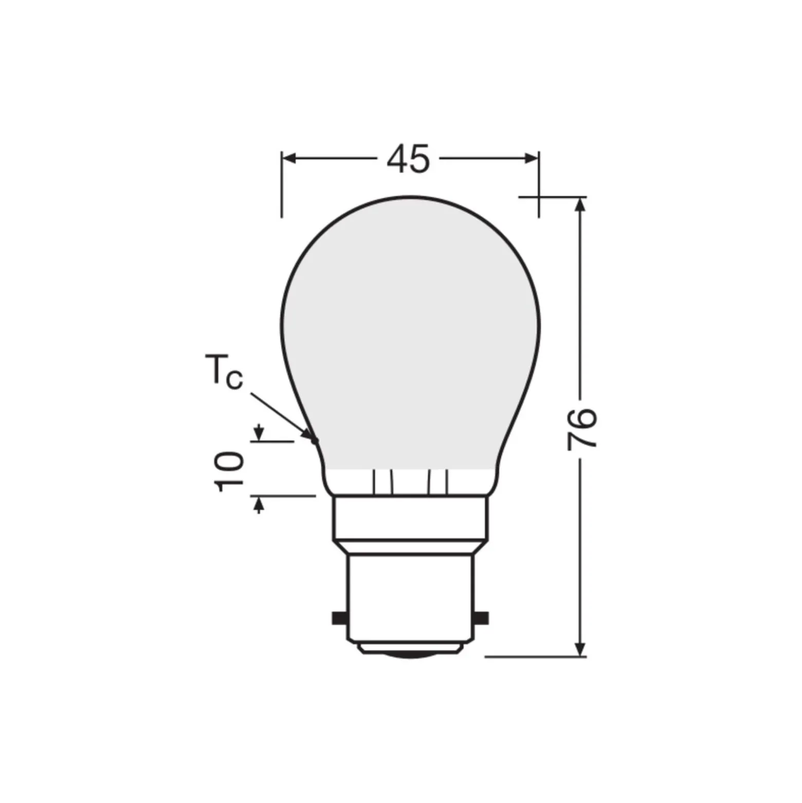 Osram LED Retrofit Classic P B22d Päron Filament Matt 4W 470lm - 840 Kallvit | Ersättare 40W
