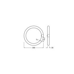 Osram LED Rör T9 Cirkulär (EM/Mains) 18.3W 2000lm - 830 Varm Vit | Ersättare 32W