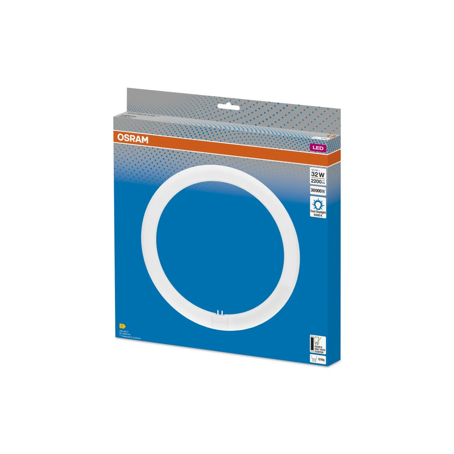 Osram LED Rör T9 Cirkulär (EM/Mains) 18.3W 2200lm - 865 Dagsljus | Ersättare 32W