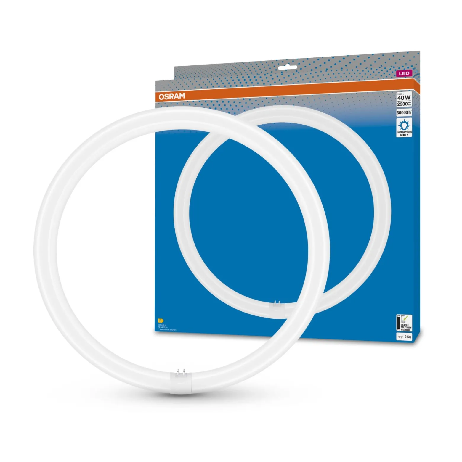Osram LED Rör T9 Cirkulär (EM/Mains) 24W 2900lm - 865 Dagsljus | Ersättare 40W
