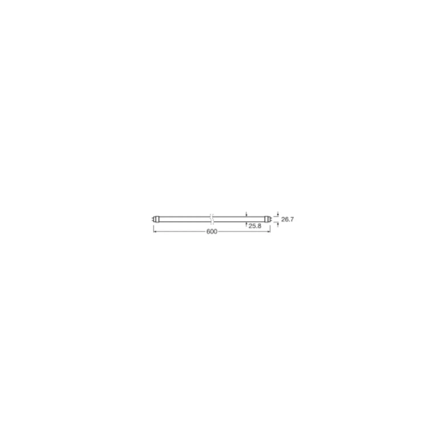 Osram LED Rör T8 Fluora (EM/Mains) Standard Output 6.6W 450lm - 825 Extra Varm Vit | 60cm - Ersättare 18W