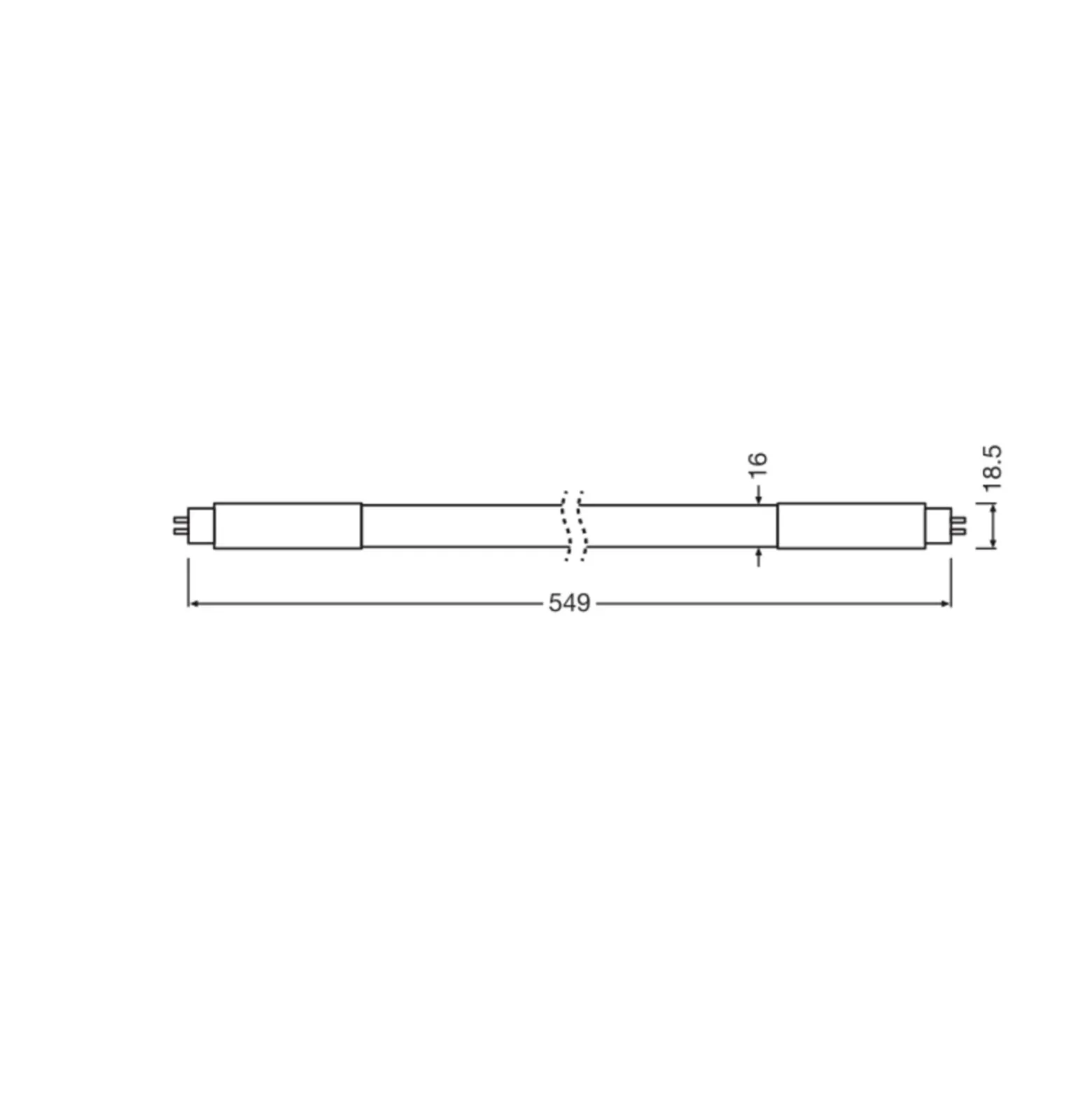 Osram LED Rör T5 (HF) High Efficiency 7W 1000lm - 840 Kallvit | 55cm - Ersättare 14W