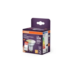 Osram LED Spot GU10 PAR16 Smart+ 4.7W 350lm 45D - 827 Extra Varm Vit | Zigbee Dimbar - Ersättare 35W