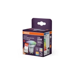 Osram LED Spot GU10 PAR16 Smart+ 4.9W 300lm 100D - 827-865 Justerbar Vit | Zigbee Dimbar - Ersättare 40W
