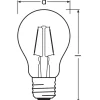 Osram LED Star Classic Decor E27 Päron Filament Matt 2.5W 45lm - Röd | Ersättare 7W